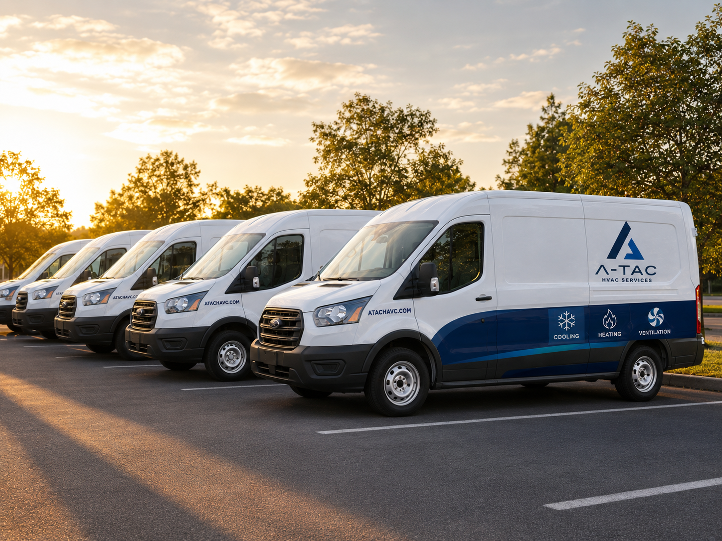 A-TAC service vehicles ready for dispatch